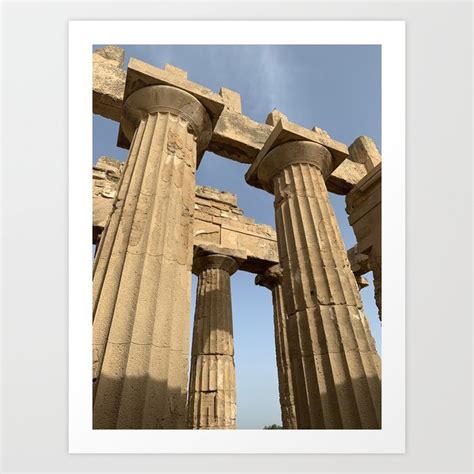 Ancient Greek Temple Art Print by Danarenae | Society6