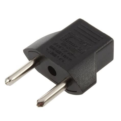 Universal EU Adapter Plug 2 Flat Pin To EU 2 Round Pin Plug Socket ...