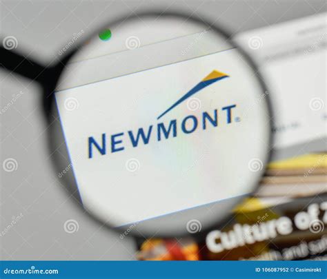 Milan, Italy - November 1, 2017: Newmont Mining Logo on the Webs ...