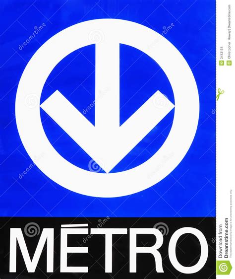 Montreal Metro (subway) Sign Stock Images - Image: 3413154