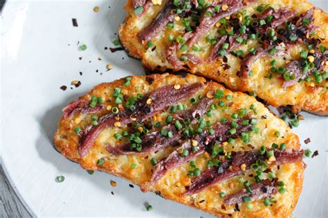 Cheesy Anchovy Toast - Confessions of a Chocoholic