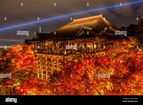 Kiyomizu-dera Temple Light up at Night, Kyoto, Japan Stock Photo - Alamy