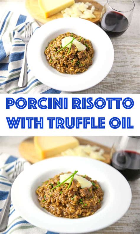 Porcini Risotto with Truffle Oil - Tastefulventure