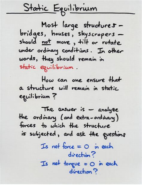 Static Equilibrium