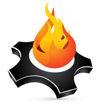 Industrial Flames Symbol - 3D Fire Logo Design Maker