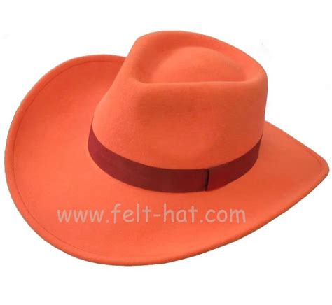 Orange Felt Cowboy Hat | atelier-yuwa.ciao.jp