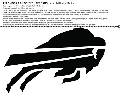 NFL: Buffalo Bills (Pumpkin Stencil - Pumpkin Pattern - Pumpkin ...