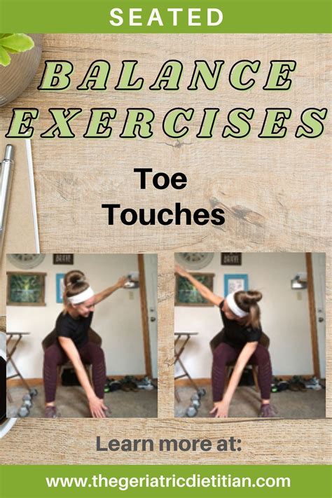 Seated Balance Exercises: Toe Touches | Balance exercises, Senior ...