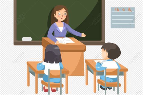 Hand-drawn Teacher Asking Questions In Class, Desk, Person, Classroom PNG Image Free Download ...