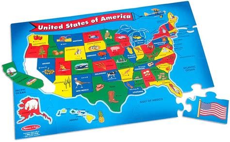 U.S.A. Map Floor Puzzle | United states map, Lakeshore learning, Maps for kids