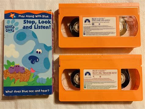 Blues Clues Vhs Lot Of Stop Look Listen Big Treasure Hunt Rhythm | The ...