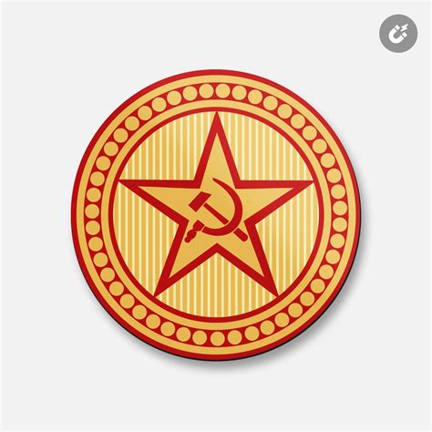 SOVIET COMMUNIST STAR Symbol | 4'' X 4'' Round Decorative Magnet $5.80 ...
