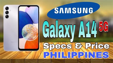 Samsung Galaxy A14 5G Specs & Price in Philippines - YouTube