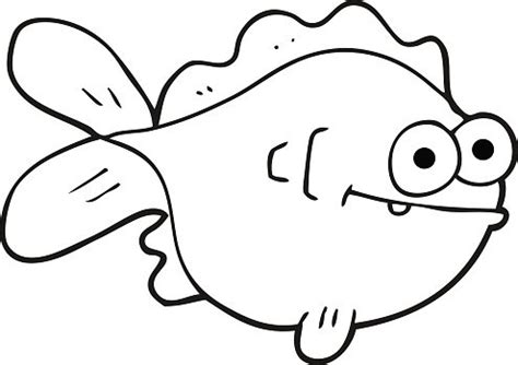 Black And White Cartoon Fish Stock Clipart | Royalty-Free | FreeImages