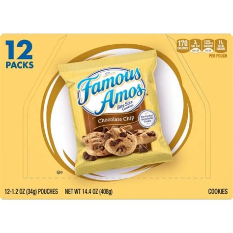 Famous Amos® Chocolate Chip Bite Size Cookies, 12 ct / 1.2 oz - Kroger