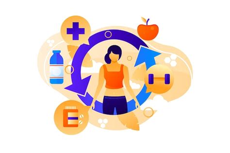 Free Vector | Gradient metabolism illustration