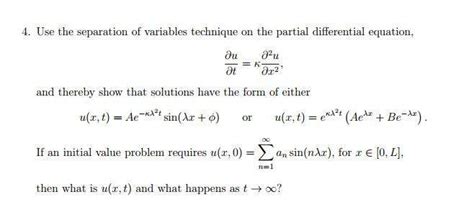 Separation of variables PDE