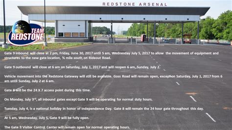 Redstone Arsenal officials outline Gate 9 closure plan for gate move ...