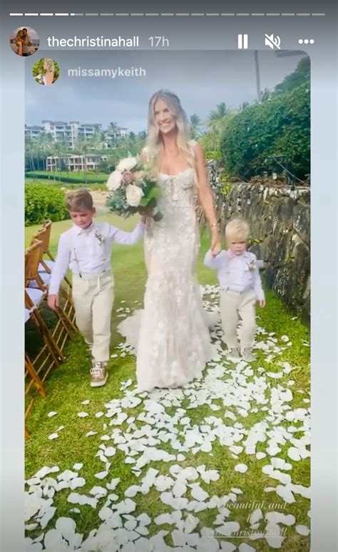 Christina Hall's Sons Walked Her Down the Aisle at Maui Wedding: Photo