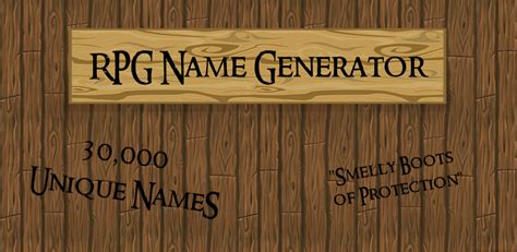 RPG Name Generator - Latest version for Android - Download APK