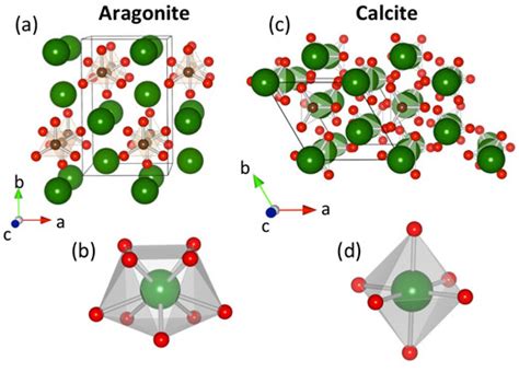 Schematic crystal structure of the CaCO 3 polymorphs aragonite and... | Download Scientific Diagram