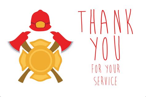 Firefighter Thank You Cards - Free Printable Templates