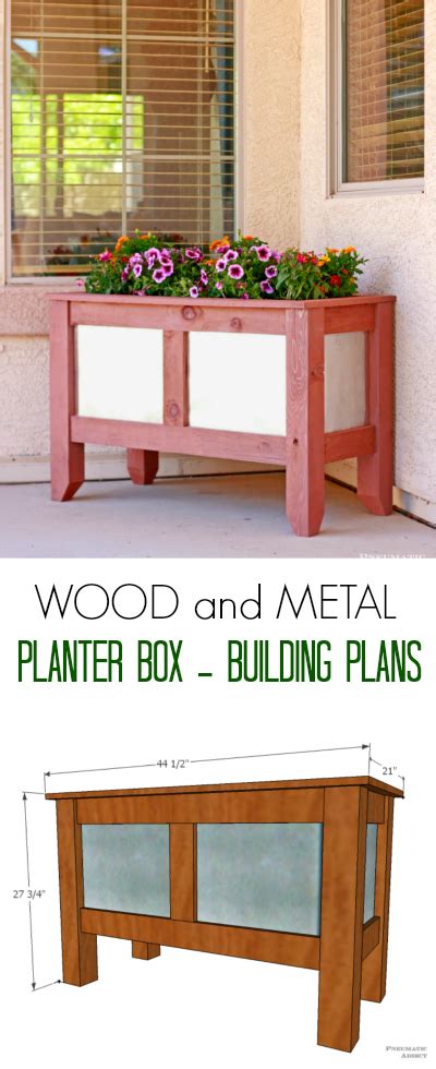 Wood and Metal Planter Box Building Plans | Metal planter boxes ...