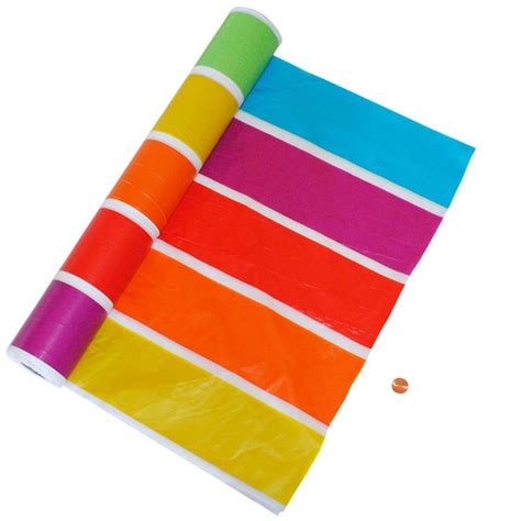 Rainbow Plastic Table Cloth Roll