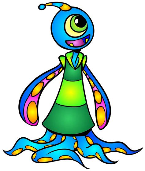 Girl Alien Clipart | Free Cute Cartoon Girl Alien Images