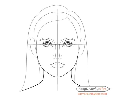 How to Draw a Female Face Step by Step Tutorial - EasyDrawingTips