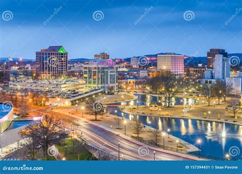 Huntsville, Alabama, USA Park and Downtown Cityscape Stock Image ...