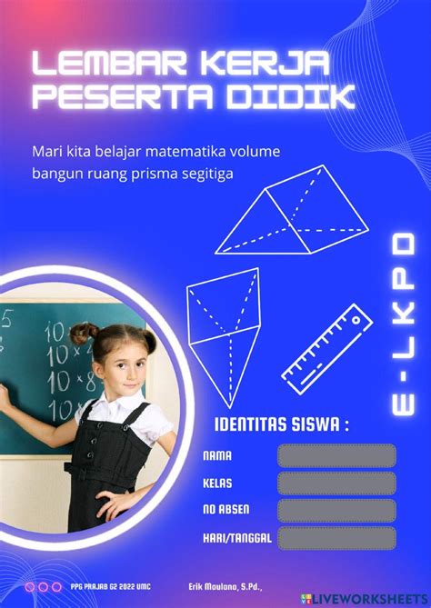 LKPD volume prisma segitiga worksheet | Live Worksheets