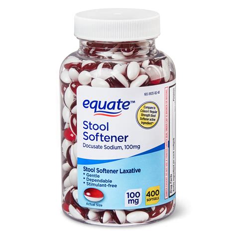 Equate Stool Softener Laxative Softgels for Constipation, 400 Count - Walmart.com