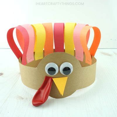 Turkey Headband Thanksgiving Craft - I Heart Crafty Things