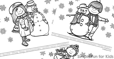 My Snowman and Me Emergent Reader Coloring Pages - Simple Fun for Kids