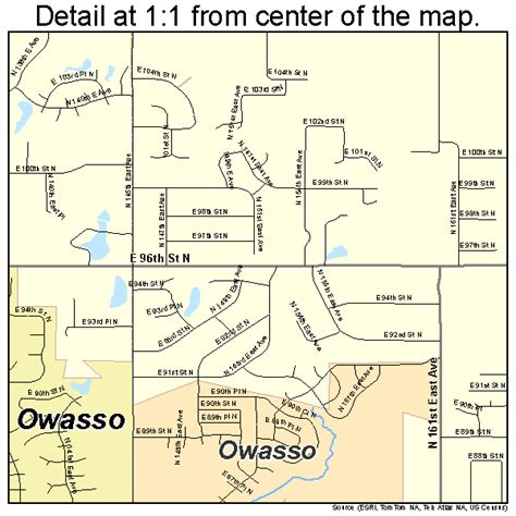 Owasso Oklahoma Street Map 4056650