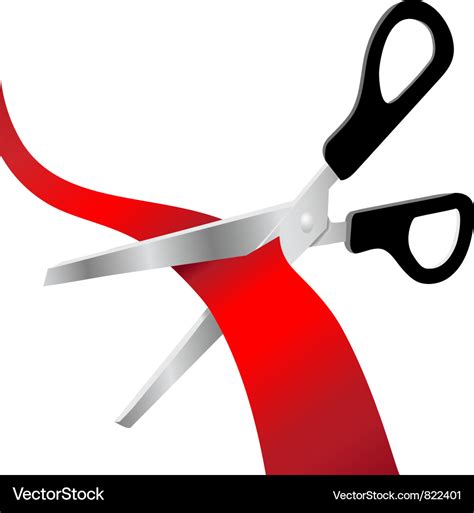 Grand opening scissors cut Royalty Free Vector Image