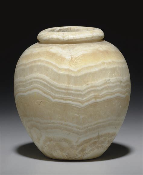 AN EGYPTIAN ALABASTER JAR , EARLY DYNASTIC, DYNASTY I-III, 2920-2575 B.C. | Christie's