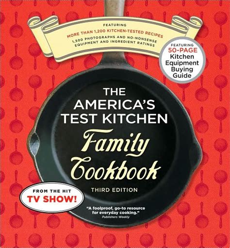 The America's Test Kitchen Family Cookbook Cookware Rating Edition by ...