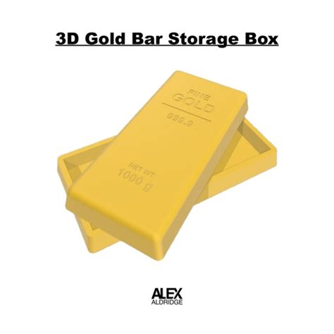 3D Printed 3D Gold Bar Ingot Storage Box by s0urceduty | Pinshape