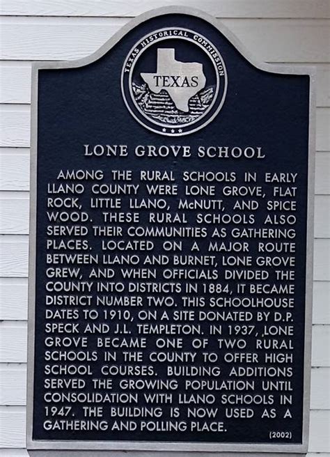 Lone Grove, TX history, school, cemetery, photos, historical markers.