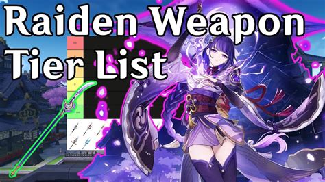 Raiden Shogun Weapon Tier List 3.3 (UPDATED) - Genshin Impact - YouTube