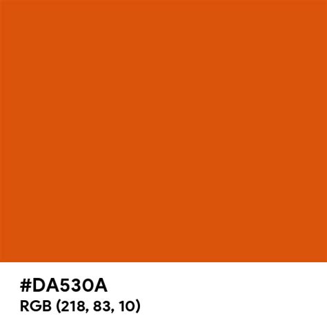 Traffic Orange (RAL) color hex code is #DA530A