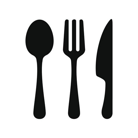 Spoon, fork, knife, icon isolated on white background 23500991 Vector Art at Vecteezy