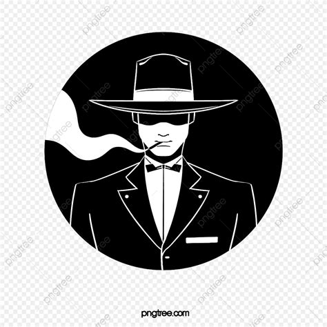 Mafia Man PNG Image, Black Minimalist Mafia Man, Mafia, Italy, Man PNG Image For Free Download