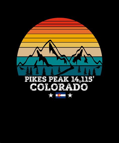 PIKES PEAK Colorado Drawing by Bruno | Pixels