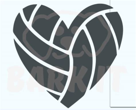 Volleyball Heart SVG PDF PNG Eps Digital Download Cut File - Etsy