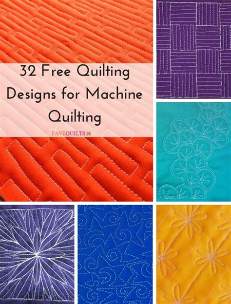 30+ Free Quilting Designs for Machine Quilting | Machine quilting patterns, Easy free motion ...