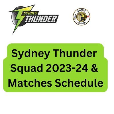 Sydney Thunder Squad 2023-24 & Matches Schedule