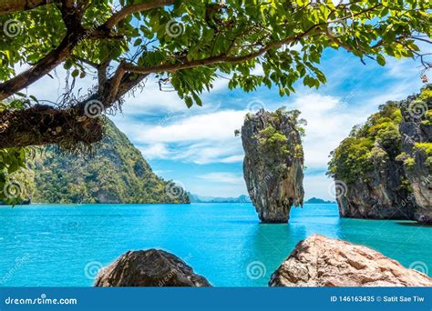 James Bond Island In Phang Nga Bay, Thailand Royalty-Free Stock Photo ...